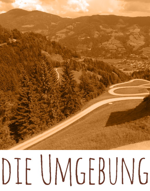 Die Umgebung des Bauernhauses Gschwandner